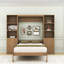 Grand lit escamotable en bois avec rangement intégré et tête de lit