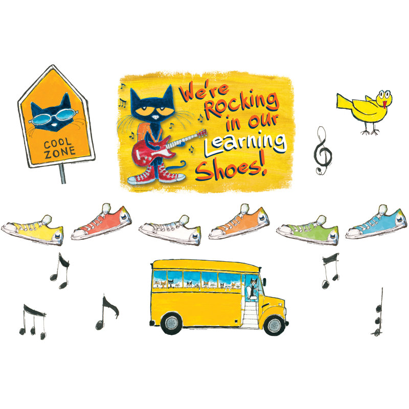 Tableau d’affichage pete the chat que nous sommes à l’épreuve de nos chaussures d’apprentissage