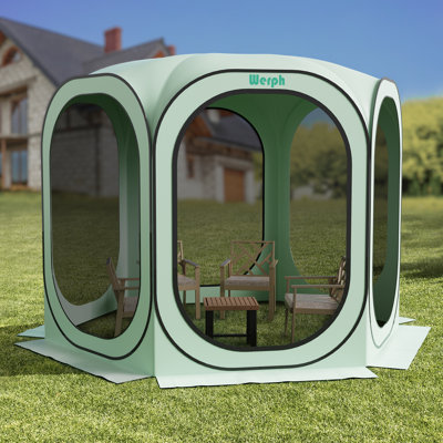 Pavillon de jardin permanent en métal L 10 pi. D Auvent escamotable portatif