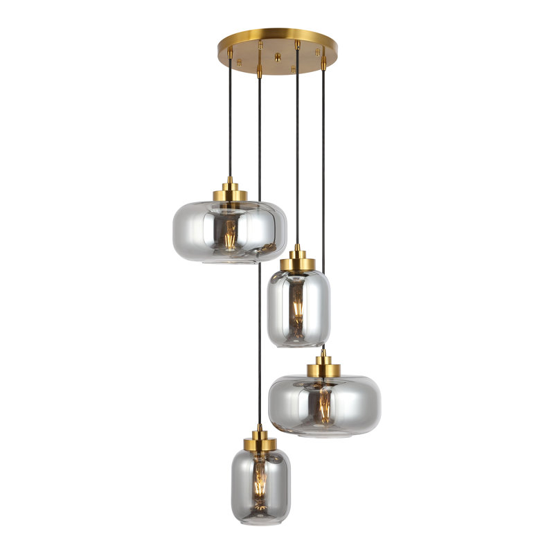 Luminaire suspendu en pot à 4 lumières Karl