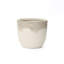 Grand pot de 15,8 po de diamètre blanc cassé, pot rond texturé d'aspect pierre