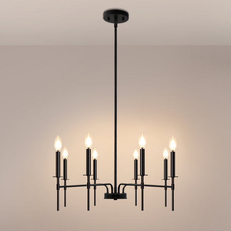 Lustre d'îlot de cuisine à intensité variable, 8, Noir