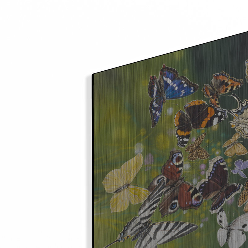 Luxe Metal Art 'Butterflies' By Harro Maass, Metal " Butterflies " by Harro Maass, 12" H x 16" W
