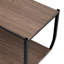 Console de style rustique de conception industrielle en métal texturé demi-lune-114230181