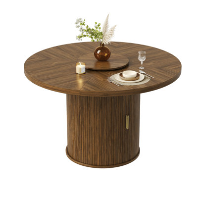 Kitchen Table Dinner Table With 2-layer Storage Shelf