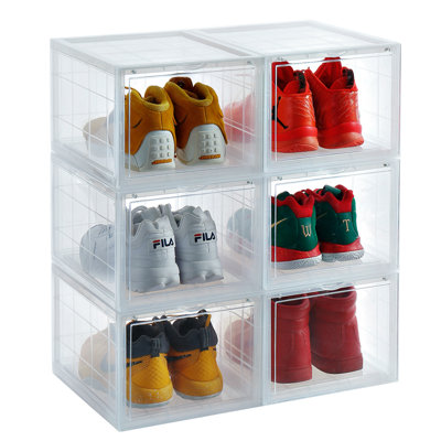 6 Pair Stackable Shoe Storage Box
