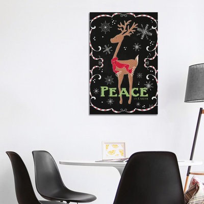 Peace On Earth Deer by Andi Metz - Wrapped Canvas Print