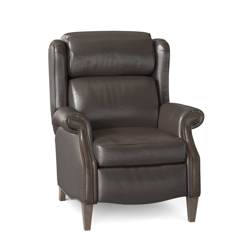 Fauteuil inclinable en similicuir Miller, Naturel français, Pierre, Cuir véritable Outsider Raven