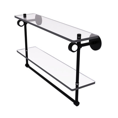 Tablette murale en verre double meuble-lavabo Margolis