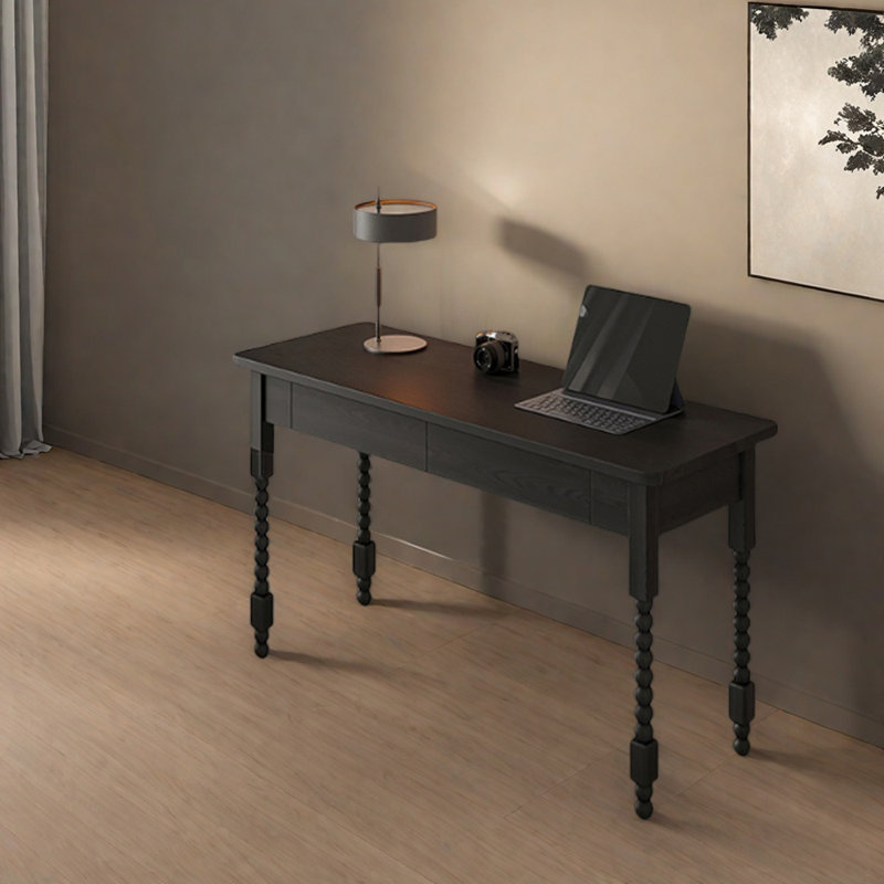 Bureau d'écriture simple et rétro en bois de frêne, H 29,52 po x l 39,37 po x P 19,68 po