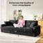 4 Seater Corduroy Sofa-1198903145