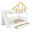 Themed Bunk Bed with Staircase, Roof Overhang, and Hidden Storage