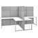 Easy Office L-Shaped 2 Person Cubicle with Cable Management