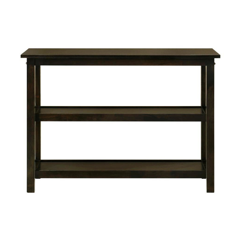 Console de hall d'entrée en bois à 2 tablettes