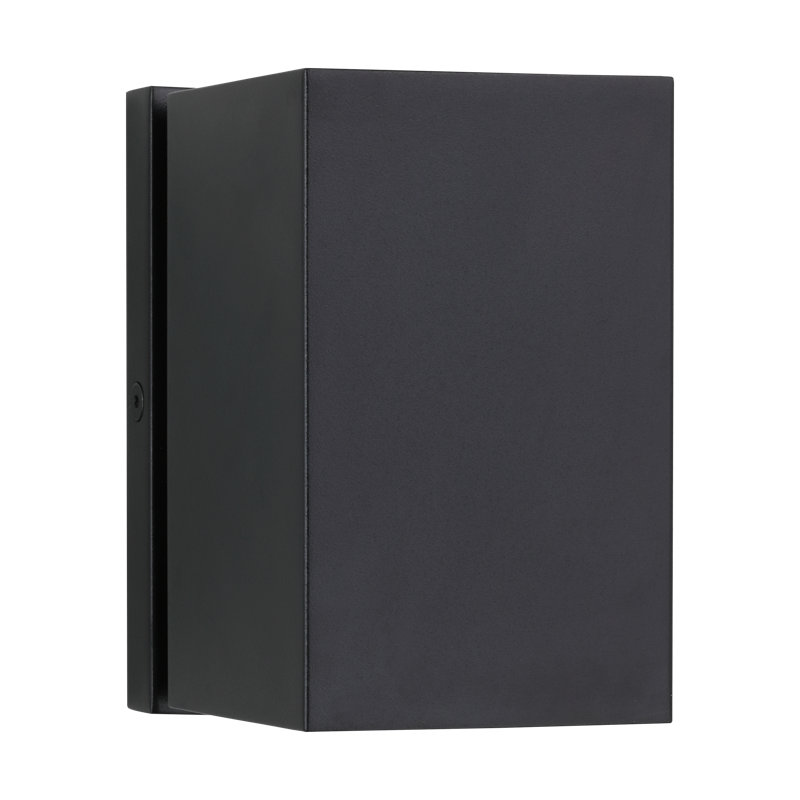 Sean Lavin Pressa 2-light outdoor square small wall sconce light in black finish with glass shades, Black
