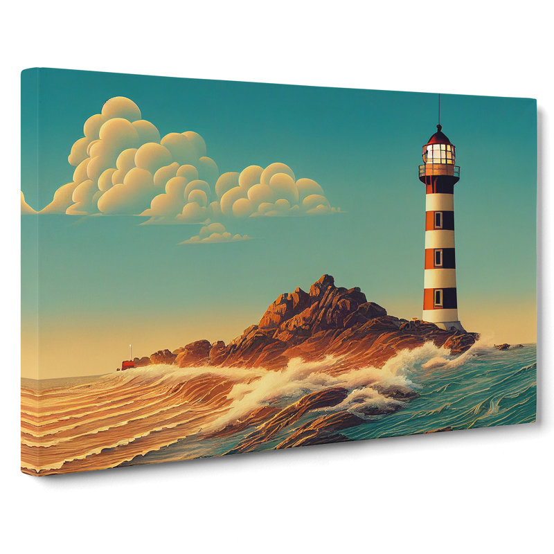 Lighthouse Seascape Vol.4 - Wrapped Canvas, 35cm H x 50cm W x 3cm D