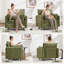 Ensemble de fauteuils d'appoint et repose-pieds rembourrés surdimensionnés avec rangement dissimulé-1042875454