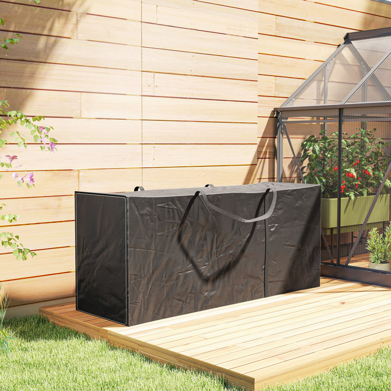 Outsunny 720 L Outdoor Garden Cushion Storage Bag 175 x 55 x 75 cm Black