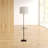 Aahaan 64'' Dark Bronze Tray Table Floor Lamp