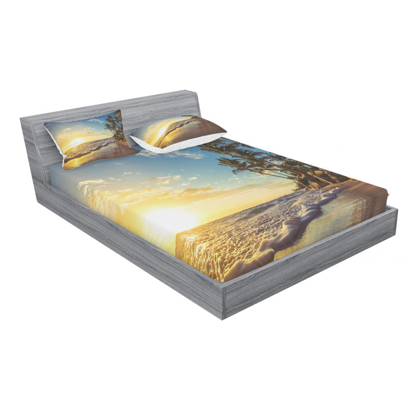 Ocean Microfiber Sheet Set, Full Sheet Set + Fitted Sheet + 2 Pillowcases