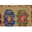 Tapis en laine bleu/vert/beige 4 pi 2 po x 6 pi 2 po noué la main one-of-kind Doorfield