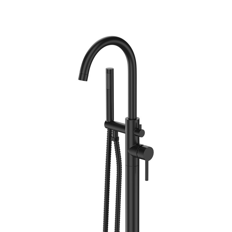 Robinet de baignoire à pattes sur pied à poignée simple High Arch, Noir mat