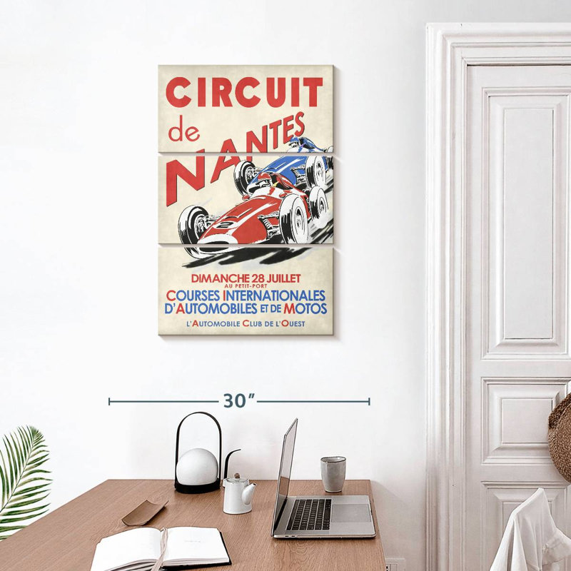 Mehar circuit de nantes 1946, H 32 po x l 20 po