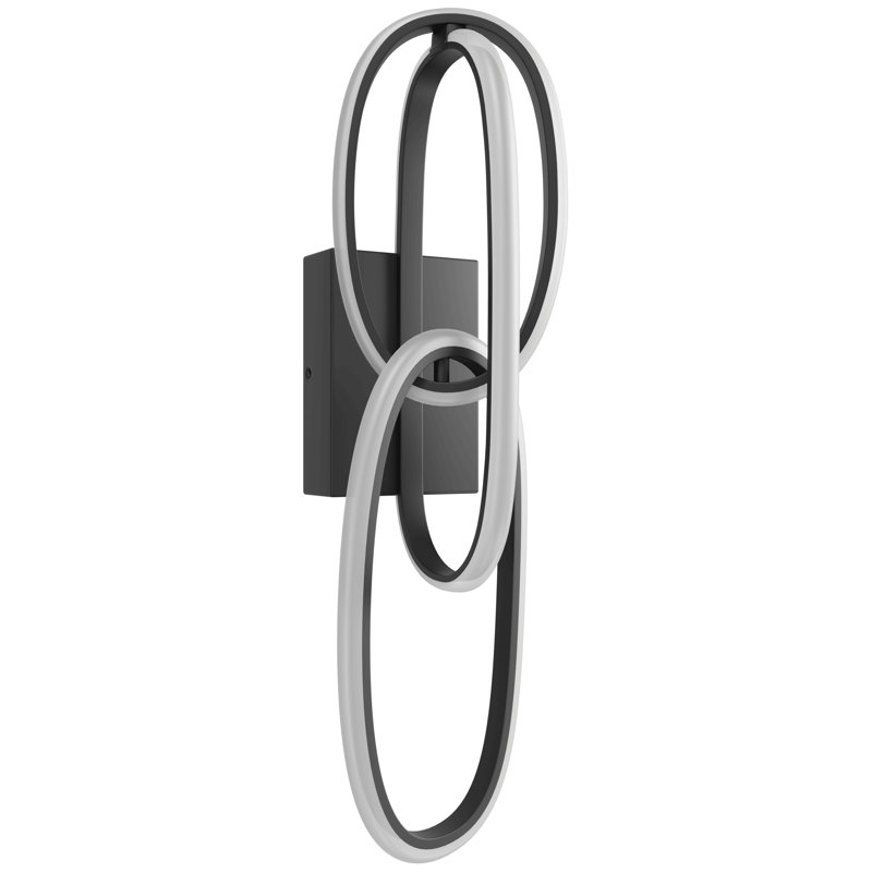 Circa 1 - Light LED Armed Sconce, Black
