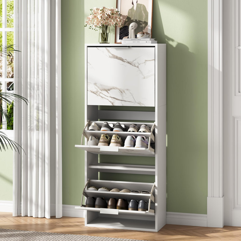 12 Pair Flip Down Shoe Storage