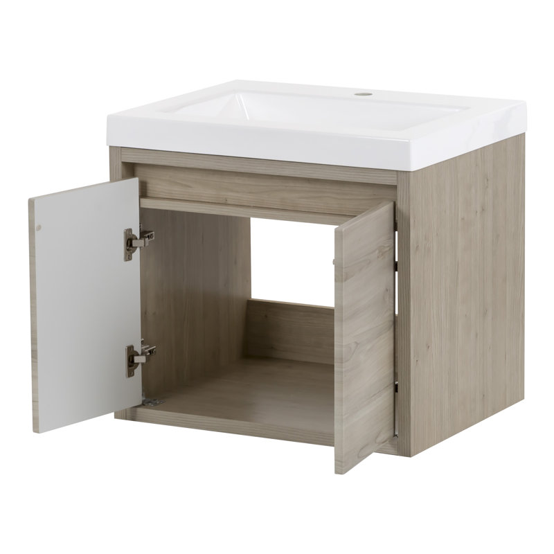 Ensemble de meuble-lavabo simple mural 24,5 "