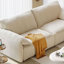 Coussin modulaire 94,49 po blanc crème en polyester-129412343