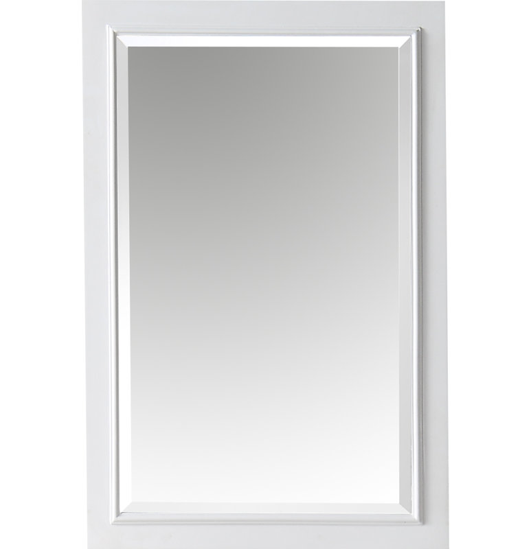 Miroir de salle de bain Carminda, Blanc, H 30 po x l 20 po