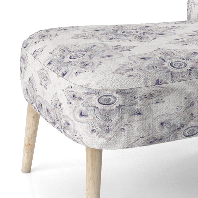 Chaise rembourrée à motif cachemire Paisley, Chaise d'appoint sans accoudoirs