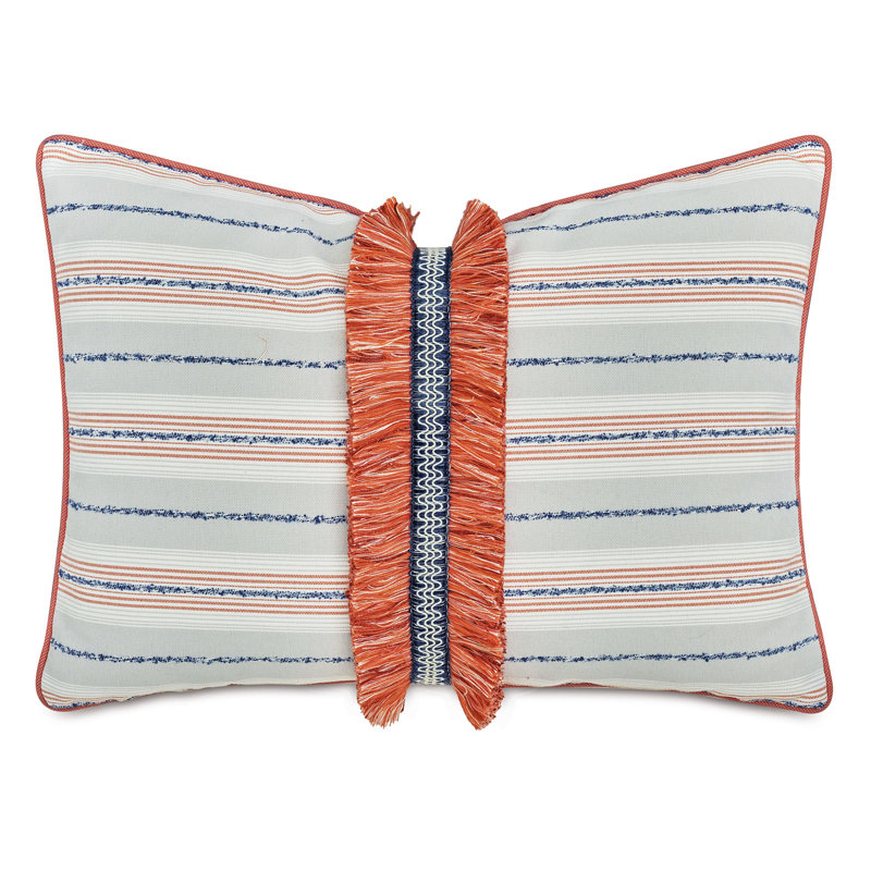 Throw Pillow, Blue/Gray/Orange