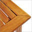 Table de bar d'extérieur rectangulaire en bois d'acacia minimaliste - durable, résistante aux intempéries et élégante pour le patio ou le jardin