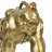 Industrial steampunk resin gorilla sculpture with bronze finish, copper, brass and gold accents — 11'' L x 5'' W x 8'' H