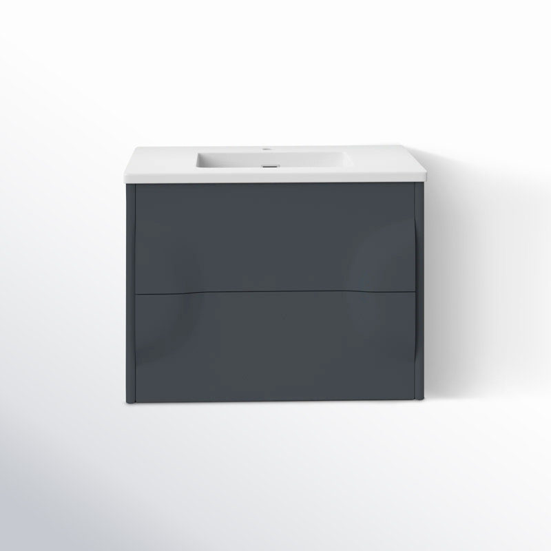 Ensemble de meuble-lavabo simple 30 po Armande, Gris foncé