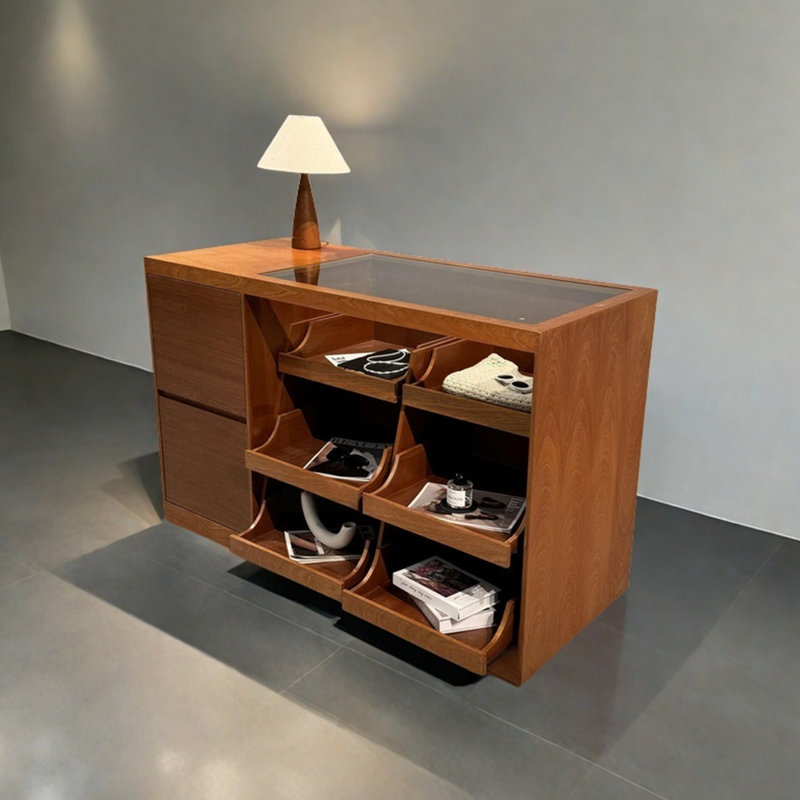 Armoire pour îlot central de style médiéval, H 35,43 po x l 78,74 po x P 23,62 po