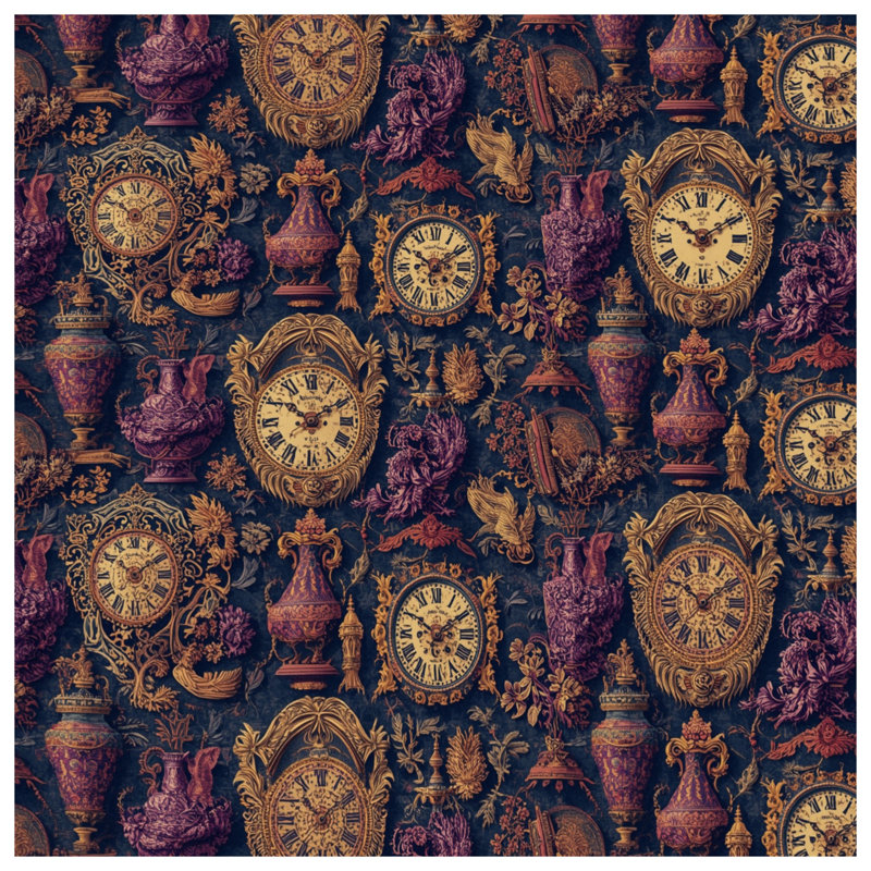 Horloges et housses de couette rétro, Queen