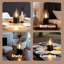 Lampe de table de camping portative rechargeable USB en verre Rodge Vintage