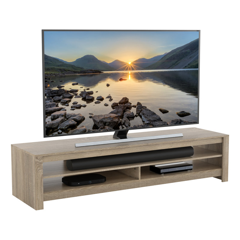 Aradia Unfinished TV Stand for TVs up to 85", Grey Oak