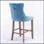 Elegant Upholstered Barstools with Button Tufted Design and Durable Wooden Legs for Comfort and Style