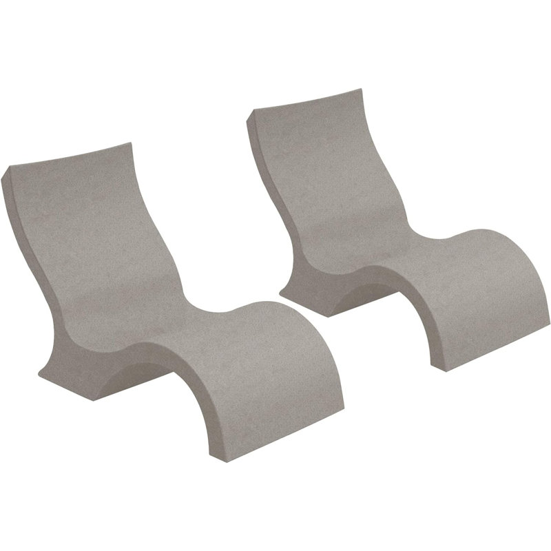 Fauteuil à dossier bas Ledge, Brun clair