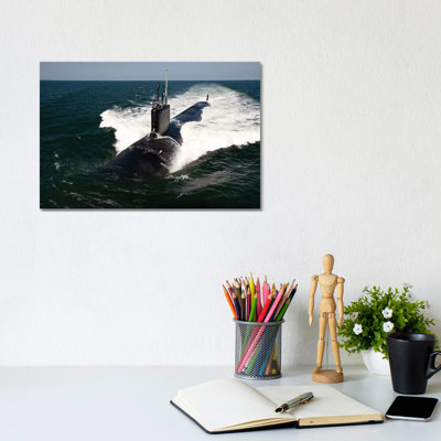 The Virginia-Class Attack Submarine USS California by Stocktrek Images - Wrapped Canvas Print