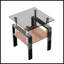 Ensemble de 2 tables à thé modernes en verre trempé-937283756-937283753