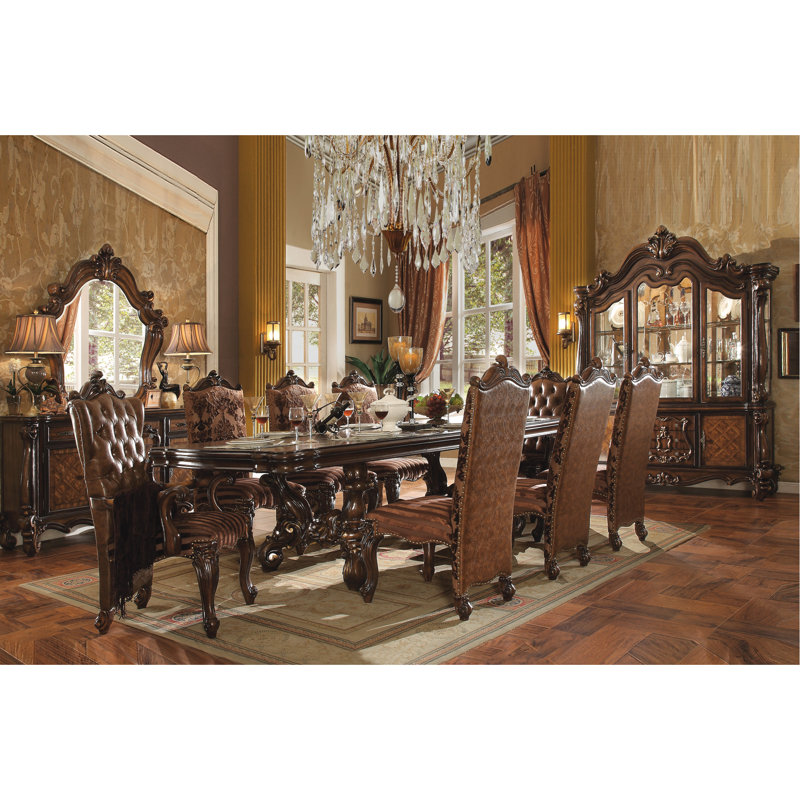 Fauteuils de luxe (2) - Rembourrage pour le confort d'assise Finition chêne cerisier brun Élégance
