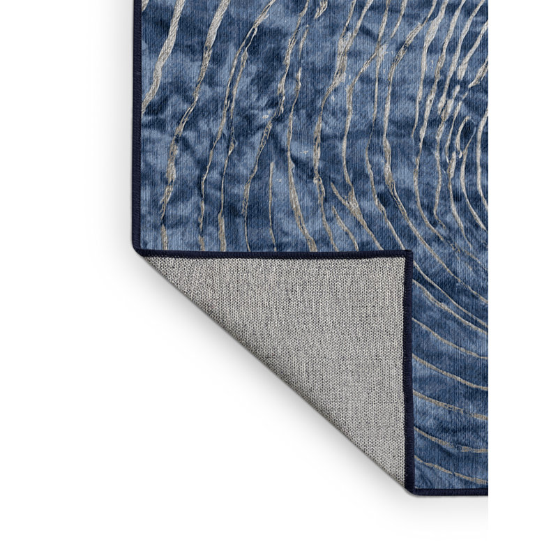 Machine Washable Gray Area Rug, Square 3'