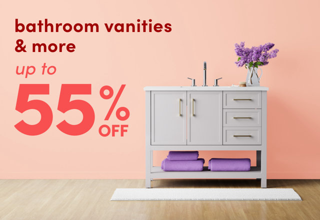 bathroom vanities & more on clearance