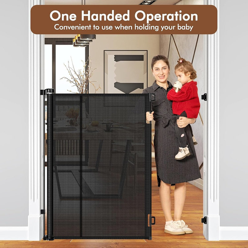 Mesh Adjustable Pressure Mounted Pet Gate Free Standing Pet Gate Wall Mounted Pet Gate Pet Gate Accessory With Door