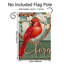 Drapeau décoratif cardinal rouge Cardinal 12 po x 18 po (30 x 45 cm)